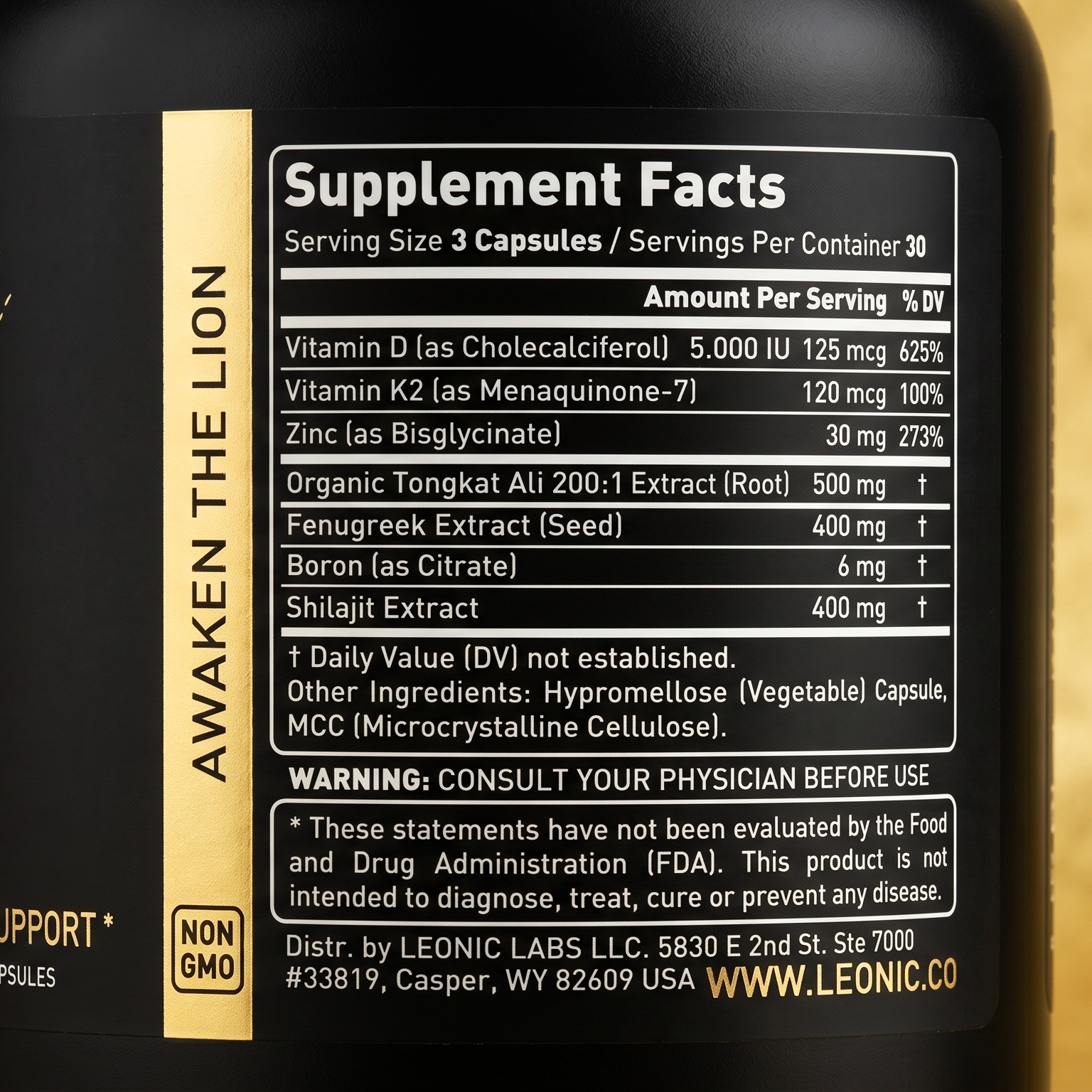 LION'S EDGE - NATURAL TESTOSTERONE BOOSTER